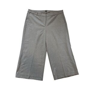 J.CREW Women Plus Size 22 Wide Leg Dress Cropped Ankle Pants Gray Stretch NWT